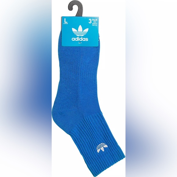 adidas Originals 3.0 Mid-Cut Crew Socks - 3 Pack, medium, NWT - Picture 7 of 7